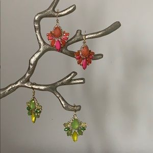 Fun and Frivolous drop earrings  2 pairs